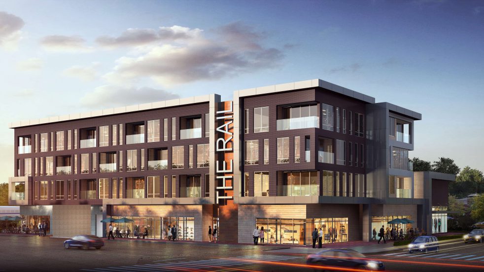 Artistic rendering of The Rail at Red Bank. Image courtesy of Denholtz Properties. 